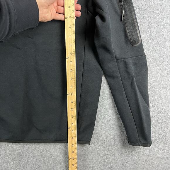 Nike Sweater Mens Small Black Sportswear Tech Fleece Crewneck Sweatshirt - Picture 6 of 7
